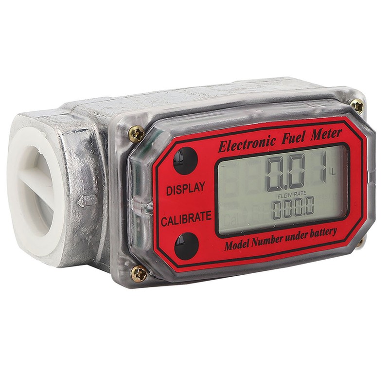 Mini Digital Turbine Flowmeter Diesel Fuel Flow Meter 10‑200L 1"