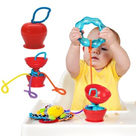 Grapple, The Baby Suction Cup Toy Holder for High Chair, Stroller and Teething Toys for Babies 6-12 Months. One of Your Baby Must Haves!