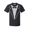 P&B Tuxedo White Funny Men's T-Shirt, XL, Black