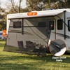 GEARBONE 9'x17'3" RV Awning Sun Shade Screen, Mesh Sunshade for