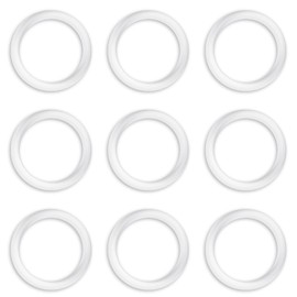 SWYSGS 9 Pieces Secure Dummy Holder O Rings Dummy Accessories Chain Clips Adapter Holder for Baby (Transparent)