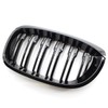 Front Kidney Grilles Double Deck Black Gloss for E46 2doors