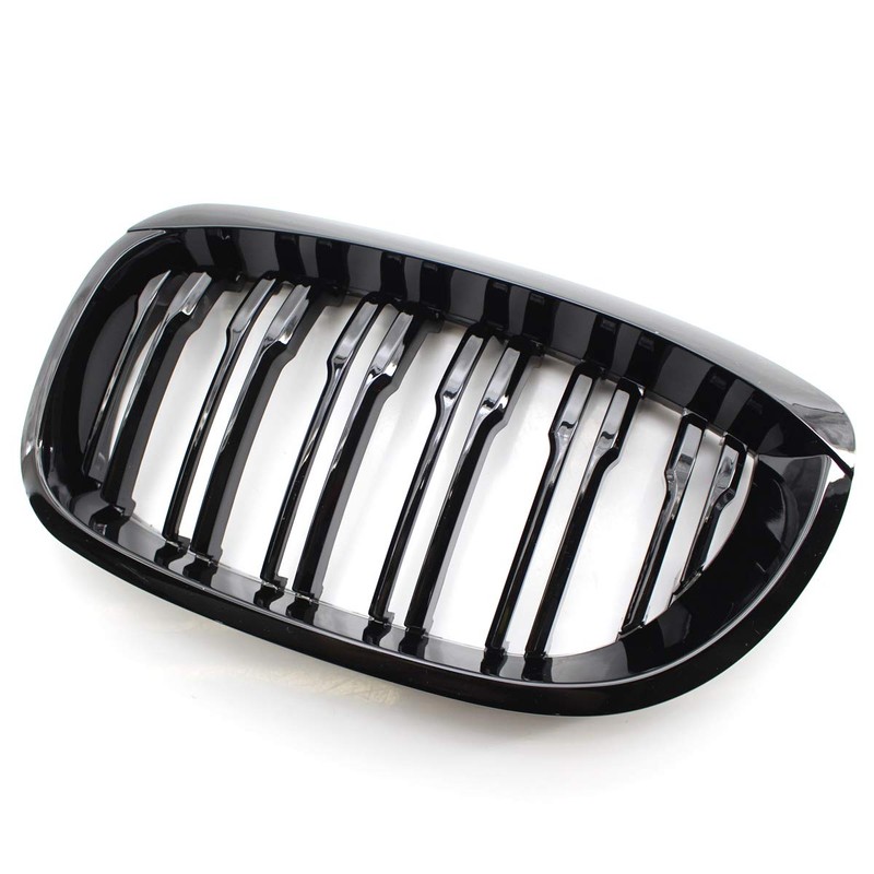 Front Kidney Grilles Double Deck Black Gloss for E46 2doors