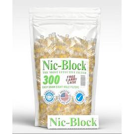 NIC BLOCK 300 Filtros Reusables para reducir alquitran en Cigarros