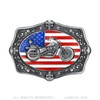 BOBIJOO Jewelry - Belt Buckle US Motorcycle USA Flag Skull