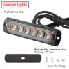 KaiDengZhe 4pcs Ultra Thin 6LED Emergency Warning Lights Red Hazard
