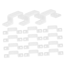 Operitacx 100Pcs Outdoor LED Strip Light Clips Durable Light Strip Holders for Easy Installation Weather Resistant Fixing Clamps for Indoor and Outdoor Use Non Deforming Design