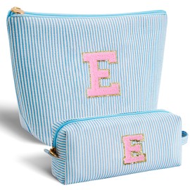 Btffitting Teen Girl Travel Essentials - Birthday Gifts for Girls Teens Kids Daughter Sister Her,Cute Trendy Stuff Makeup Bag Set Cosmetic Bag - Blue,E