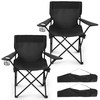 Geisoun 2 Pack Folding Camping Chairs Foldable Portable Beach Chairs