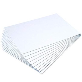 White House Double-Sided White Cardboard (Chip Ball) 12.2 x 8.7 inches (310 x 220 mm), Slightly Larger Than A4, Approximately 0.04 inch (1 mm) Thick, Set of 10, A4 No. 13 (0.038 inch (0.96 mm) Thick)