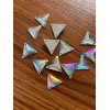 Unbranded CraftbuddyUS 100pcs 16mm Sew On AB Clear Triangle Shape