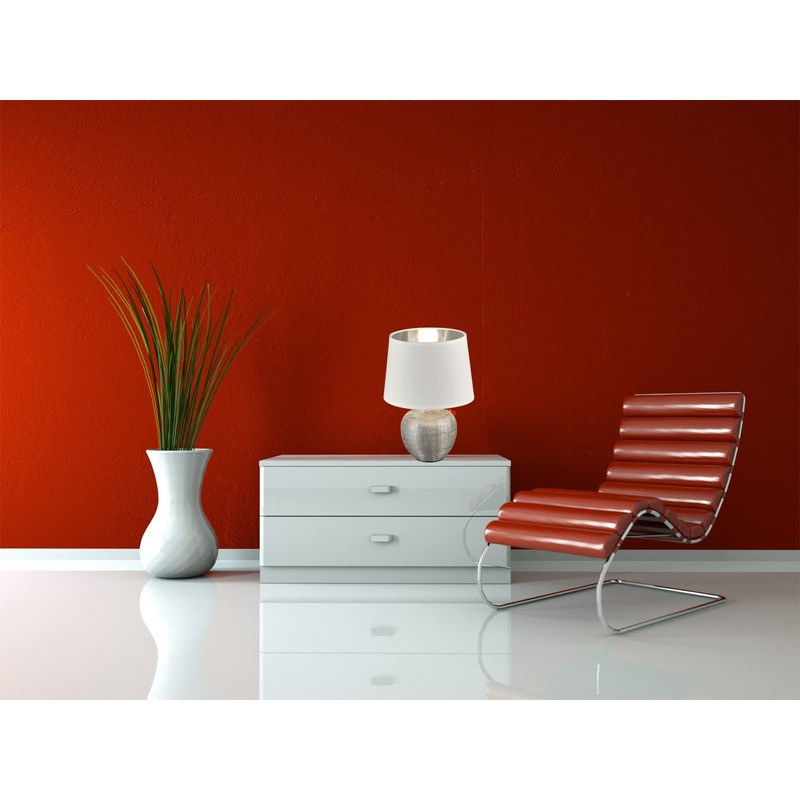 Reality Leuchten Ceramic Table Lamp with Fabric Shade