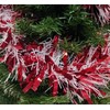 4 x Red & White Christmas Tinsel Garland 2M Each