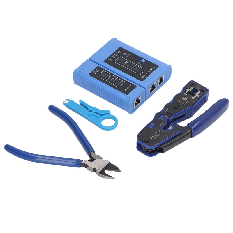 RJ45 Crimp Tool Kit 8P8C Modular Connectors Wire Stripper Pliers