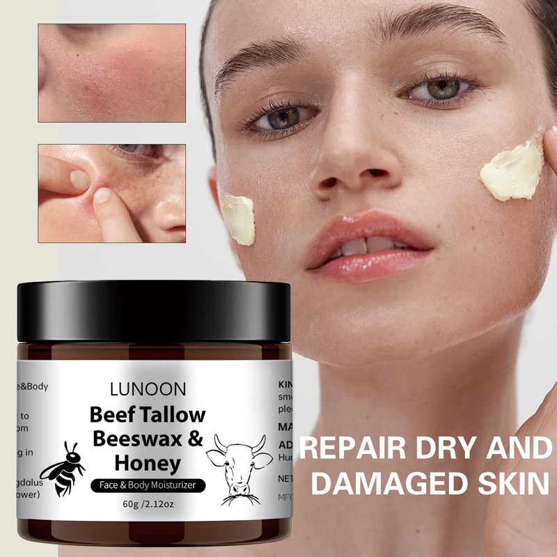 Beef Tallow for Face Cream, Tallow and Honey Balm for