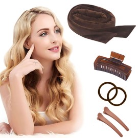 Locken Ohne Hitze - Heatless Curls Lockenwickler über Nacht - Band Samt über Nacht für mit Haarnadel Rutschfest - Lockenstab Set für Langes Mittleres Haar