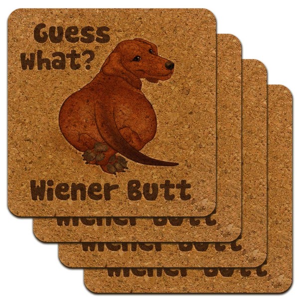 Guess What Wiener Dog Butt Dachshund Funny Low Profile Novelty