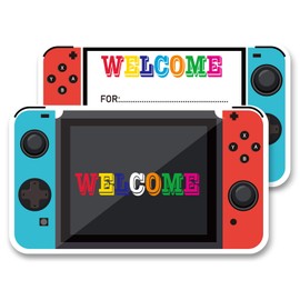 36 Pcs Video Gaming Party Invitations, Boys Birthday Party Fill in Invitations, Kids' Party Invitations & Birthday Cards Gaming Party Decoration for Boys and Girls