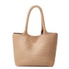 Woven Tote Bag Womens Purse: Vegan Leather Shoulder Handbags -