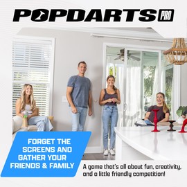 Popdarts PRO Pack Game Set (Red & Black) - Indoor, Outdoor Suction Cup Throwing Game - Competition with a POP