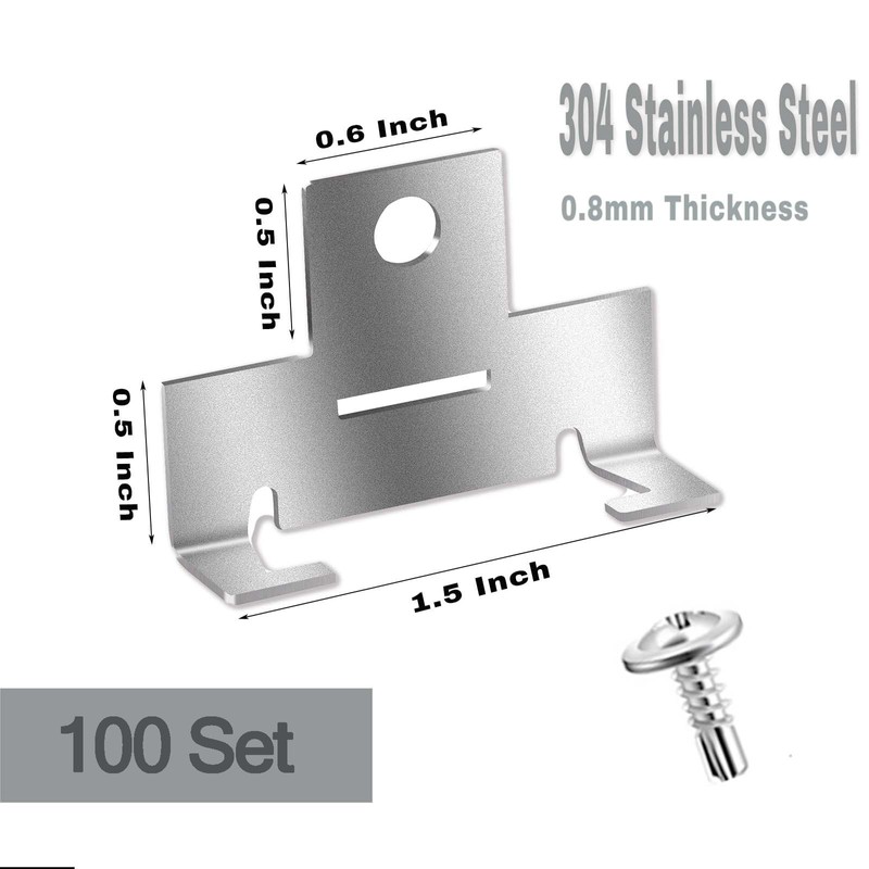 HDYEGY 100Pcs Recessed Light Clips,304 Stainless Steel Retrofit Recessed Downlight