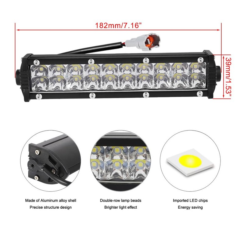 LED Light Bar ON/OFF Switch Front Headlight Bar Kit Dirtbike