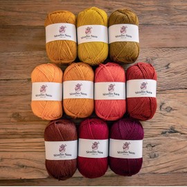 Studio Sam Acrylic Yarn Set. Ten Large 50g Skeins. Total 1030 Yards. for All Knitting, Crochet and Craft Projects. (Autumn Collection)