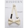 HISDERN Bow Tie Pre-Tied Men's Bow Tie with Pocket Square