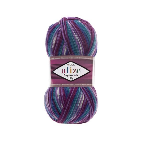 Sock Yarn by Alize Superwash 4ply 100g 75% Wool/25% Nylon