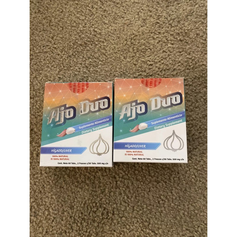 herbamex 2 Pack Ajo Duo Hígado Para Hepatitis-Cirrosis-Estimula la Bilis