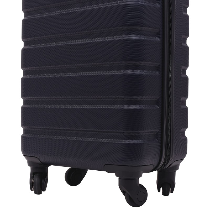 Wrangler Hardside Carry-On Spinner Luggage, Navy Blue, 20-Inch