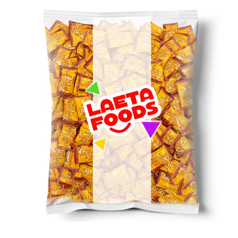 Honey and Ginger Hard Candy, Individually Wrapped (1 Pound Bag