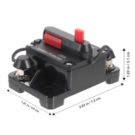 iplusmile 70 Amp Car Circuit Breaker with Manual Reset Fuse, 12V-48V DC Waterproof Fuse Holder Miniature Kits for Motor Car Marine Trolling Boat