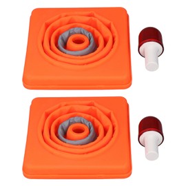 2 Set 30cm Traffic Cones Foldable Reflective Strips Road Safety Cones with Lights for RVs Cars Parking Lots Orange