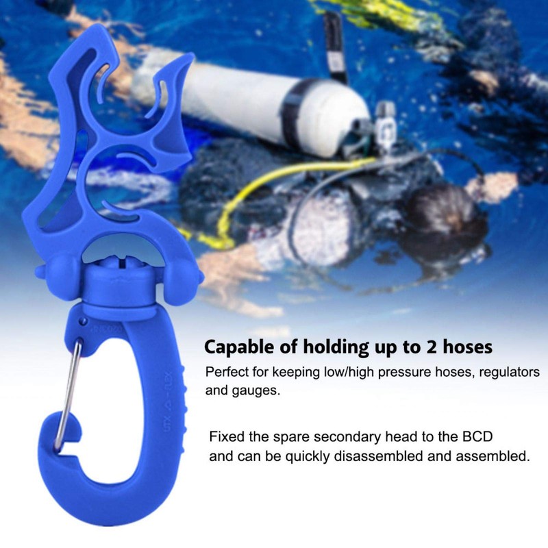 Pwshymi Sportinggoods Diving Clip Diving Double BCD Hose Holder Clip