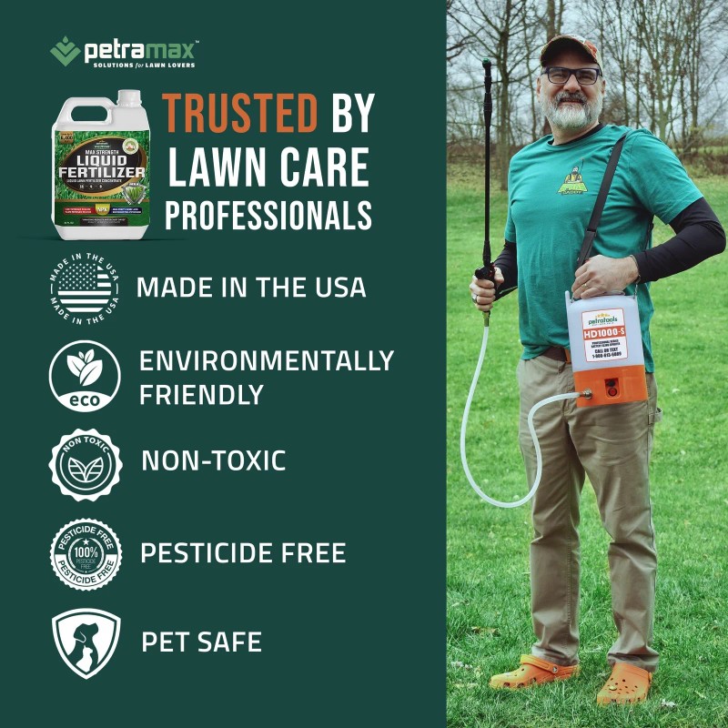 PetraTools Liquid Fertilizer, 16-4-8 Lawn Fertilizer, Liquid Lawn Fertilizer ...