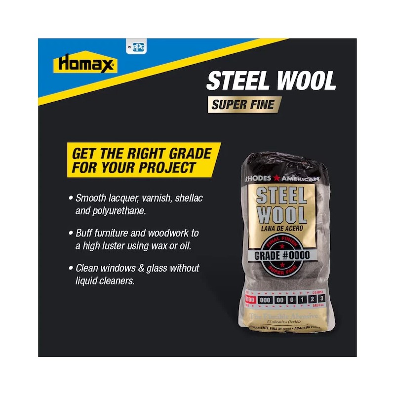 Homax 3.25-in x 4-in Super fine Steel Wool ( 12