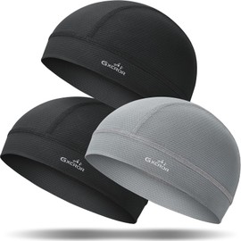 GXCROR 3 Pack Cooling Skull Cap with Sweat-Wicking & Anti-Odor Technology Quick-Dry Helmet Liner for Cycling Motorcycle
