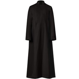 GraduatePro Anglican Cassock Men's Clergy Robe Priest Pulpit Costume Altar Server Vestments Black 45 Plus