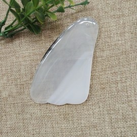 Gua Sha Scraping Board & Face Roller - White Agate/Jade Beauty Tool Free Size / One Color 3ea