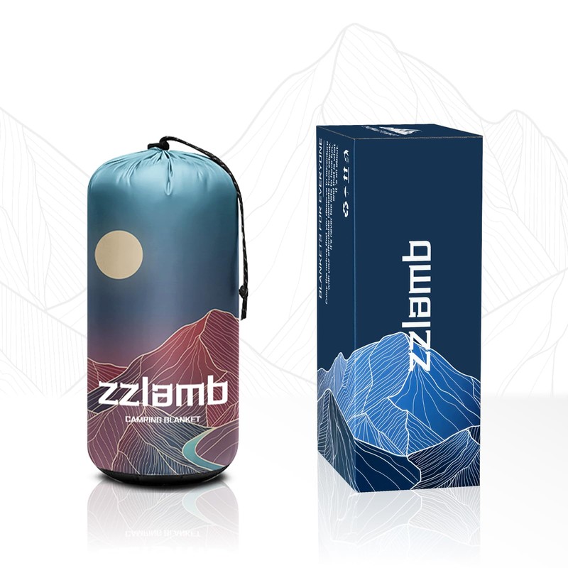 zzlamb Small Camping Blanket for Cold Weather,Mini Puffy Outdoor Down