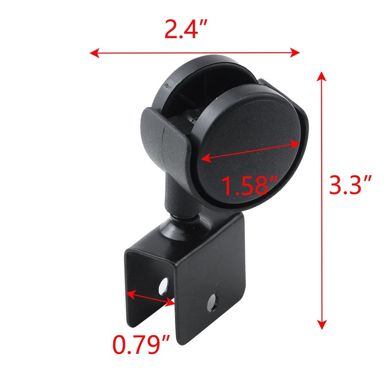 Pufguy 8pcs Caster Bracket U Bracket Caster Wheels U Clamp