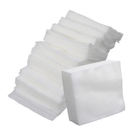 GANAZONO 100pcs Plain Gauze Makeup Removal Pads Non-woven Face Cleaning Pads 10x10cm Skin-friendly