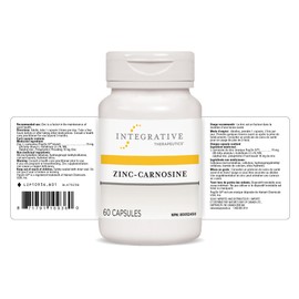 Integrative Therapeutics Integrative Therapeutics - Zinc Carnosine - PepZin GI - Elemental Zinc Supplement - 75mg Zinc - 60 Capsules