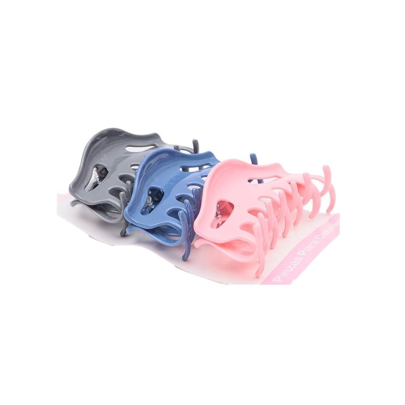 Pinzas Prichos Belleza para Cabello de Plástico Multicolor 3 Piezas
