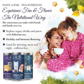 Sweet Dreams Lavender Chamomile Tea for Kids by La Tea Dah, Children's Sleepy Tea Bags with Chamomile Flowers, Lavender, Mint, & Lemongrass, Tea Party Supplies, Slumber Land (12 Decaf Tea Bags)