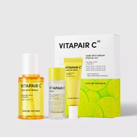 Nature Republic 미백 피부결 네이처리퍼블릭 비타페어C 잡티세럼 기획세트 45ml, 1개 Whitening Skin Texture Nature Republic Vita Fair C Dark Spot Serum Set 45ml, 1ea