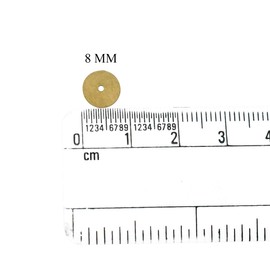 Embroiderymaterial Round Shape Metal Sequins for Craft, Embroidery and Jewellery Making 100gm (8MM, Gold)