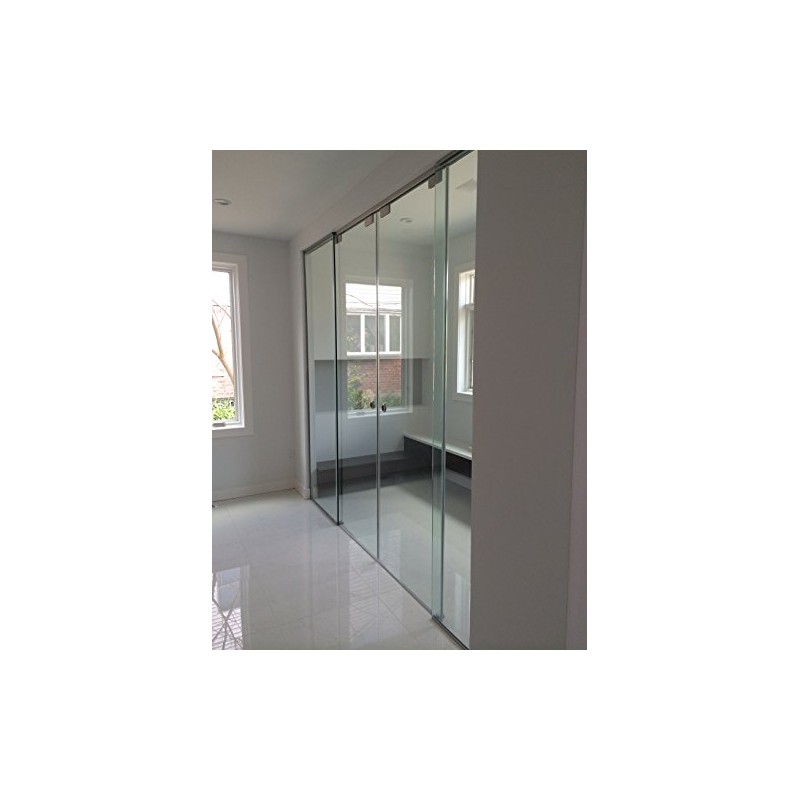 Top Hardware Stainless Steel 2-1/4" OD Thru-Glass Shower Sliding Door