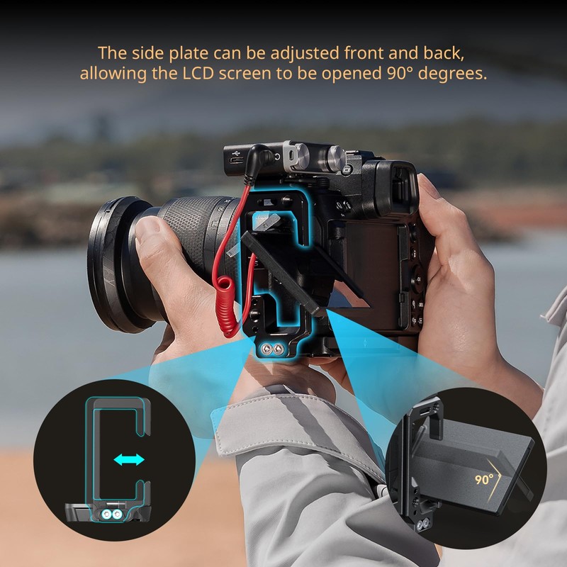 SMALLRIG L-Shape Plate for Nikon Z 6III, L-Bracket L-Bracket for